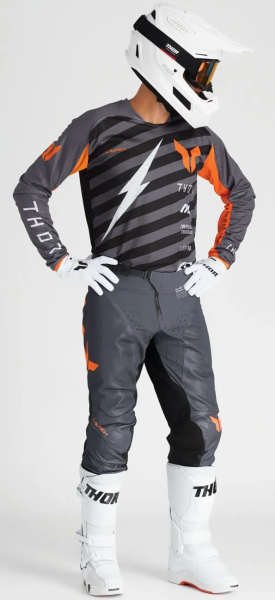 Tricou THOR Launchmode Vented Raid Black/Gray XL, 6, nordicamoto.ro