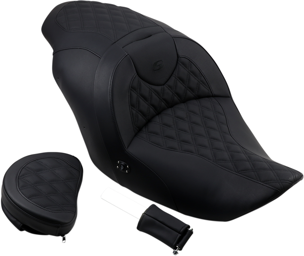 Roadsofa Lattice Stitch Heated Seat Black, 1, nordicamoto.ro