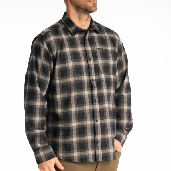 Cămașă flanel bărbați  Klim Alderson Midweight Black - Asphalt, 6, nordicamoto.ro