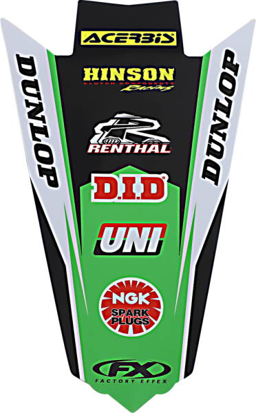Rear Fender Kit Black, Green, 1, nordicamoto.ro