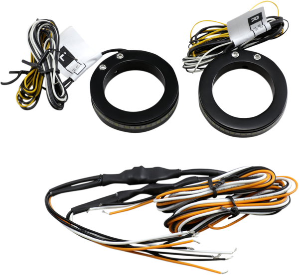 Wrap-arounds Led Turn Signals With Daytime Running Lights Gloss, Black, 1, nordicamoto.ro