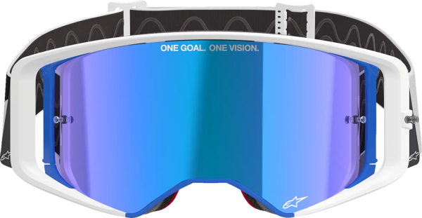 Alpinestars Supertech Corp Abs Vision szemüveg, fehér/narancssárga/kék, 2, nordicamoto.ro