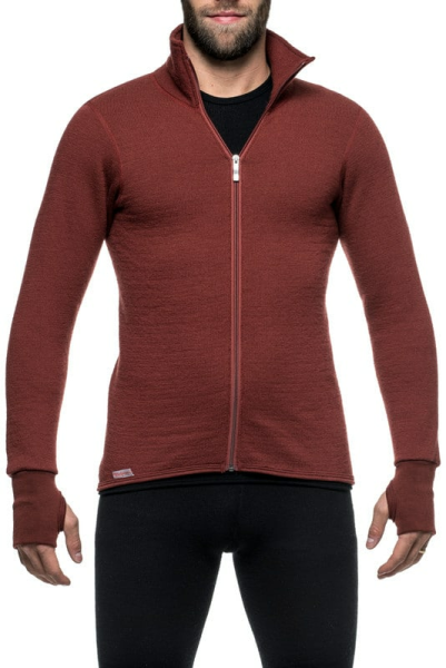 Woolpower Full zip 400 Merino Mid layer Jacket rust red S, 4, nordicamoto.ro