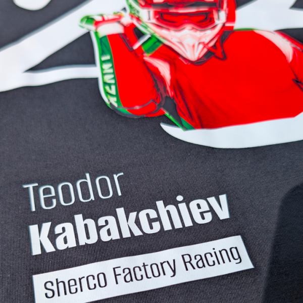 Teo23 Model 2 Sherco Factory Racing Teodor Kabakchiev póló, fekete, S, 7, nordicamoto.ro