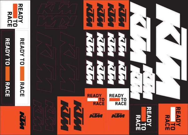 Pachet Cadou Ceas perete KTM / Kit stickere KTM Corporate / Lanyard KTM Team Portocaliu, 3, nordicamoto.ro