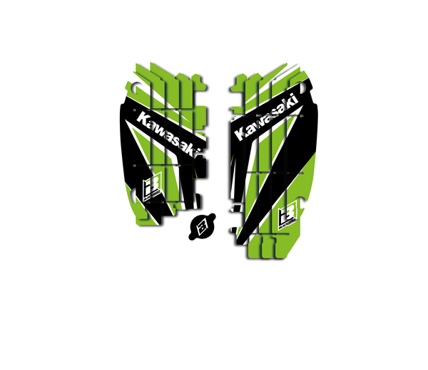 Rad Louver Decals Black, Green, White, 1, nordicamoto.ro