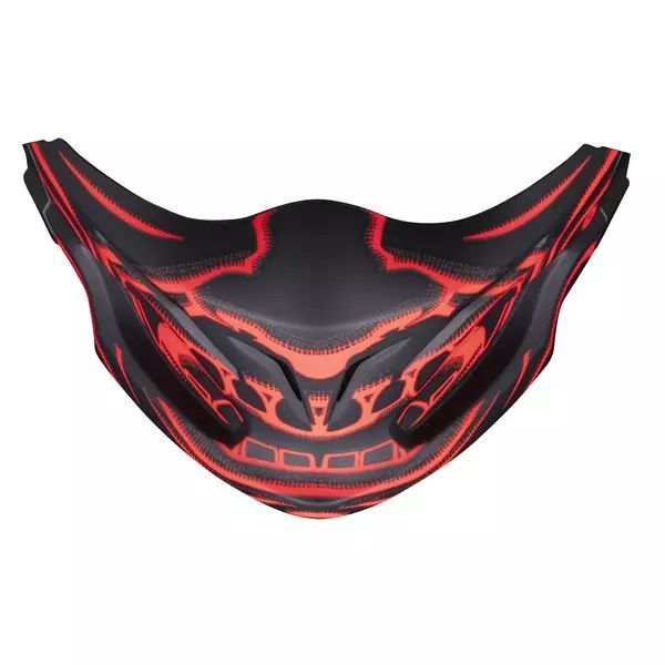 Samurai pótpajzs a Scorpion Exo Combat (EVO) sisakhoz – matt fekete/piros, 1, nordicamoto.ro