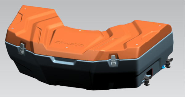 CFMOTO CFORCE 400 / 450 / 500 / 520 S/L / 800 / 850 TOURING / 1000 TOURING 100L-es hátsó csomagtartó – ÚJ ZÁRÓRENDSZER (NEW LOCK LATCH), FEKETE, 14, nordicamoto.ro