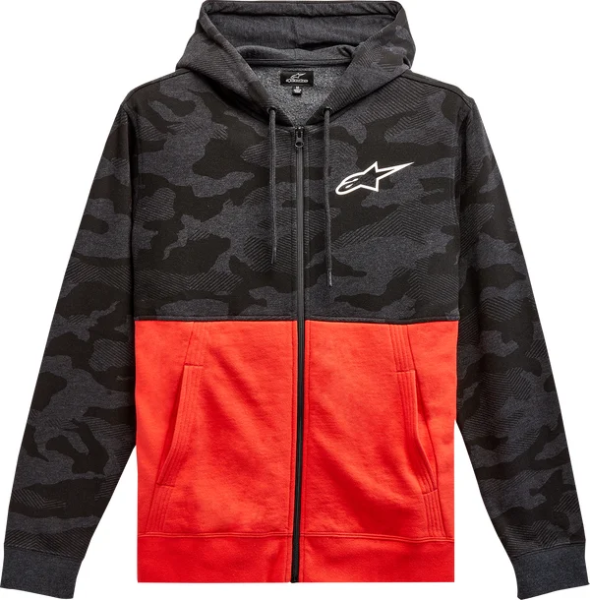 Camo Block Hoodie Red, Gray XL, 1, nordicamoto.ro