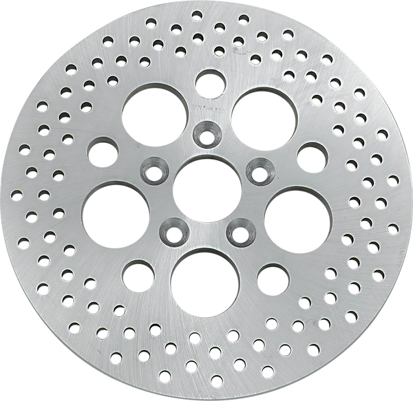 Polished Stainless Steel Drilled Brake Rotor Polished, Zinc, 1, nordicamoto.ro