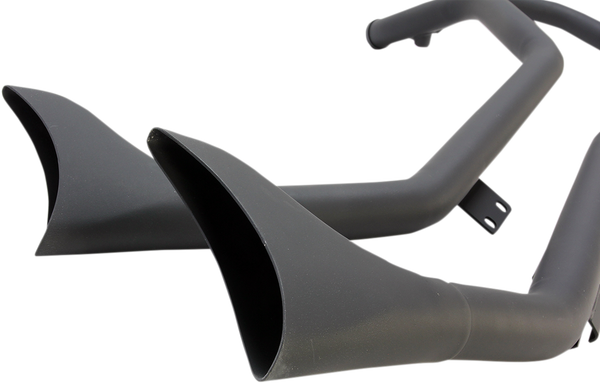 1-3/4(r) Side-by-side Upsweep Fishtail Exhaust System Black, 1, nordicamoto.ro