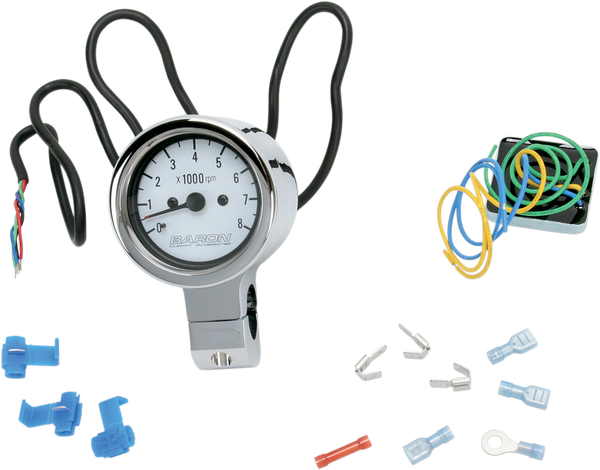 3(r) Bullet Electronic Tachometer White, 1, nordicamoto.ro