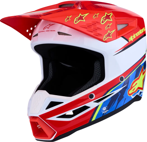 Alpinestars SM3 Falcon sisak, piros/fehér/kék, M-es méret, 1, nordicamoto.ro