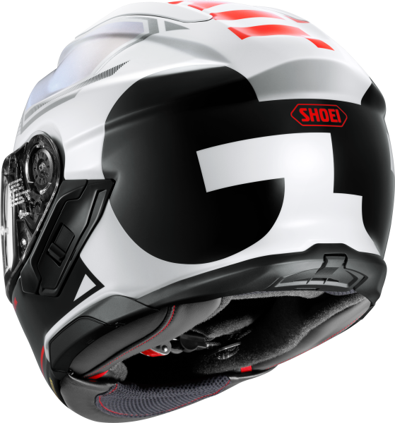 SHOEI GT-AIR3 MIKE TC-6 teljes arcú sisak, fekete/piros/fehér, S-es méret, 9, nordicamoto.ro