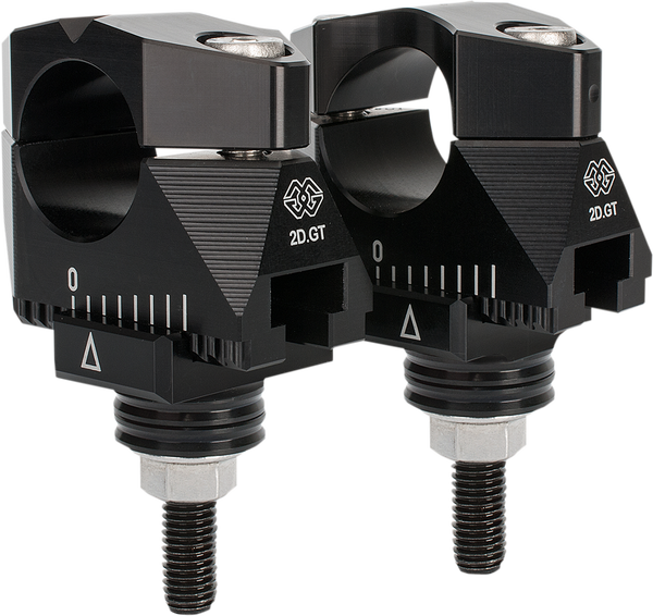 2d.gt Handlebar Risers Black, 1, nordicamoto.ro