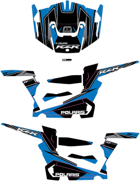 Complete Utv Graphics Kit Black, Blue, 1, nordicamoto.ro