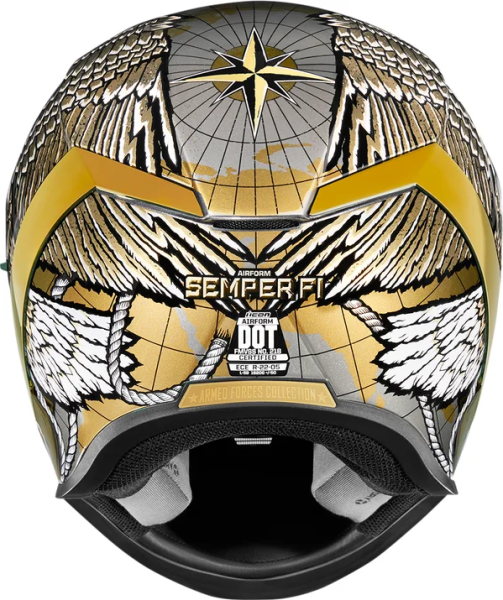 Casca Icon Airform™ Semper FI Black/Gold/White 2XL, 8, nordicamoto.ro