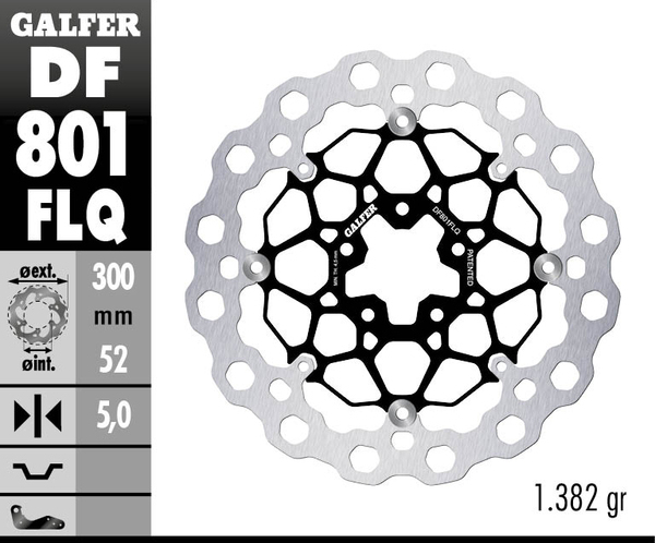 Cubiq Brake Rotor Black, Silver, 2, nordicamoto.ro