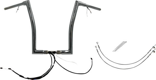 Plug & Play Ez Install 1-1/2(r) Flat Top Handlebar Kit Silver, 2, nordicamoto.ro