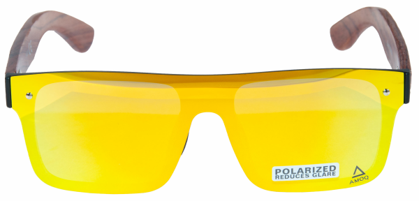 AMOQ Burst Sunglasses PLRZD Wood-Gold mirror, 1, nordicamoto.ro