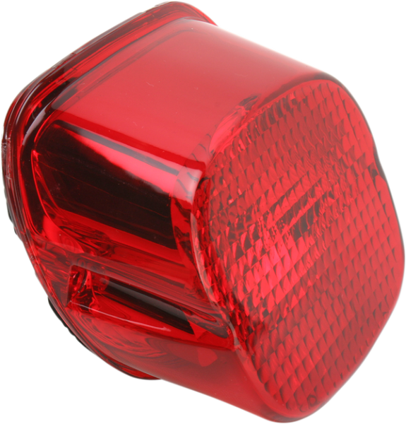 Laydown Taillight Lens With Bottom Tag Lens Red, 1, nordicamoto.ro