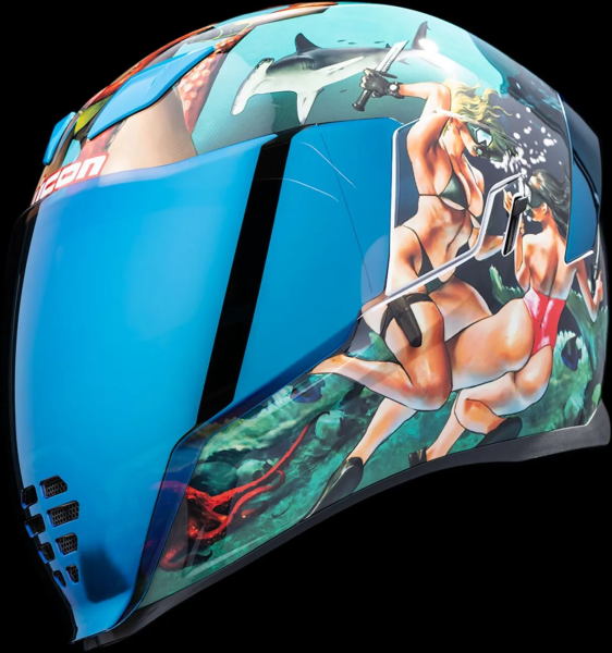 Casca Icon Airflite Pleasuredome4 sisak – kék, L-es méret, 3, nordicamoto.ro