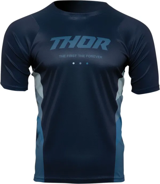 Thor Assist React MTB póló, éjfélkék/zöldes-kék, 1, nordicamoto.ro