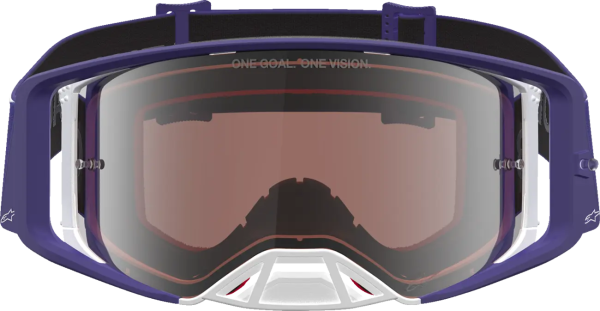 Alpinestars Supertech Atrox síszemüveg – Kék/Fehér/Színes lencse, 4, nordicamoto.ro