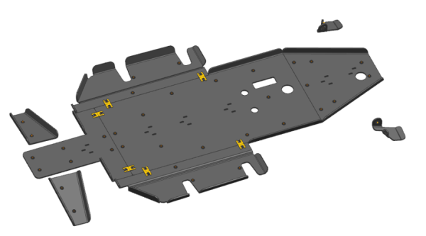 CFMOTO ZFORCE 950 / 1000 UTV védőburkolat – 8 mm-es HDPE, fekete, 1, nordicamoto.ro