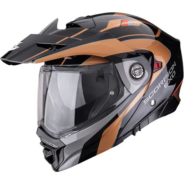 SCORPION ADX-2 KAMPS L Fekete/Réz színű, felhajtható túra-/kalandmotoros sisak, 3, nordicamoto.ro