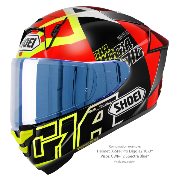 Casca Integrala SHOEI X-SPR PRO DIGGIA2 TC-3 Negru/Rosu/Galben L, 2, nordicamoto.ro