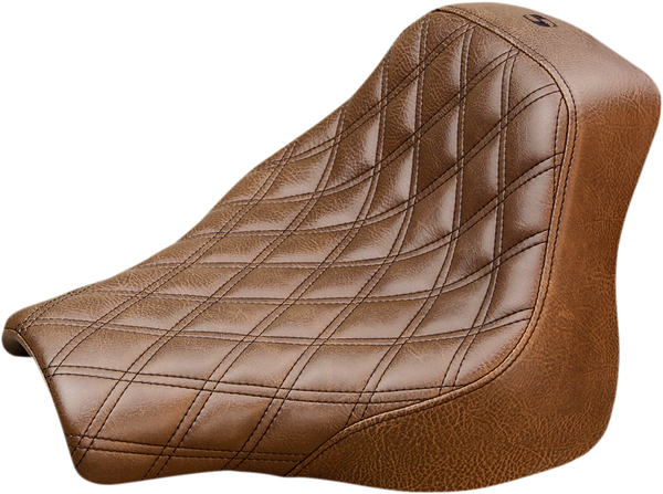 Renegade Lattice Stitch Solo Seat Brown, 1, nordicamoto.ro
