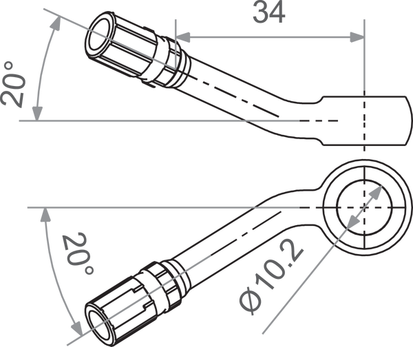 Banjo Varioflex Fitting Black, 1, nordicamoto.ro
