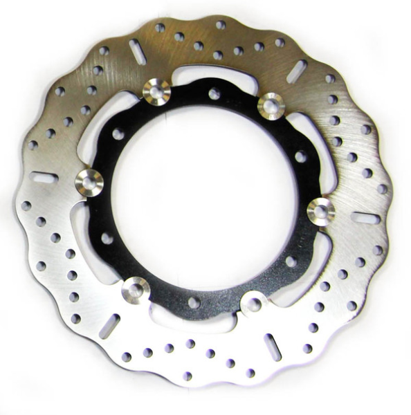 Floating Brake Rotor Black, Silver, Stainless Steel, 1, nordicamoto.ro