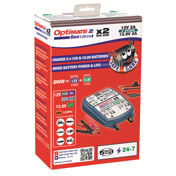 Optimate 2 Duo X 2 Bank Blue, 5, nordicamoto.ro