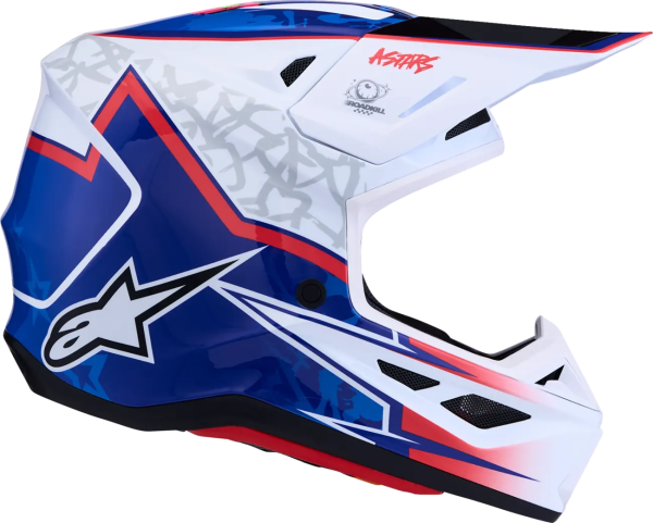 Alpinestars S-M7 Blaster sisak, fehér/kék/piros, XS, 3, nordicamoto.ro