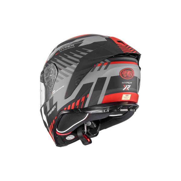 Casca Premier Hyper Carbon XR sisak, piros/fekete/szürke, M-es méret, 6, nordicamoto.ro