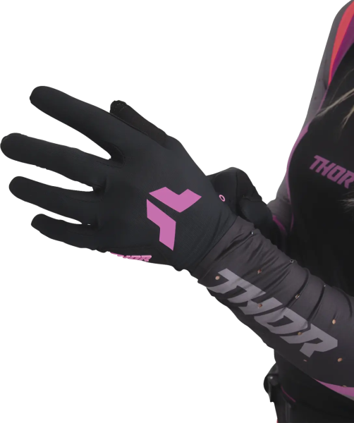 Thor Sportmode Iconic női kesztyű – Negru (fekete), M, 6, nordicamoto.ro