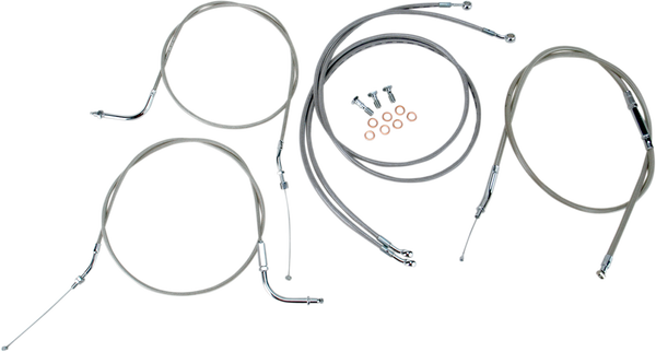 Stainless Handlebar Cable/line Kit Silver, 1, nordicamoto.ro