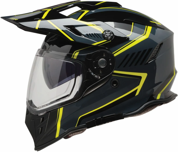 Z1R Range 2.0 Voyager motorkerékpár-/ATV-sisak, sötét szürke/élénk zöld, XS, 1, nordicamoto.ro