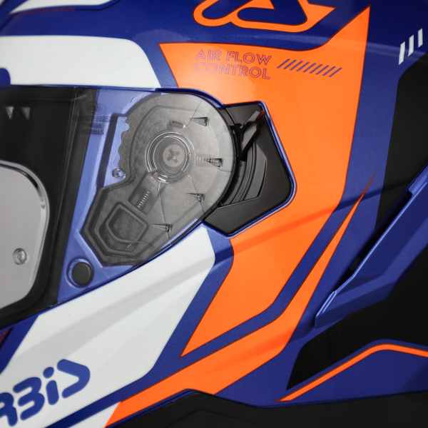 Acerbis X-way Graphic teljes arcú sisak, narancssárga/kék, S-es méret, 6, nordicamoto.ro
