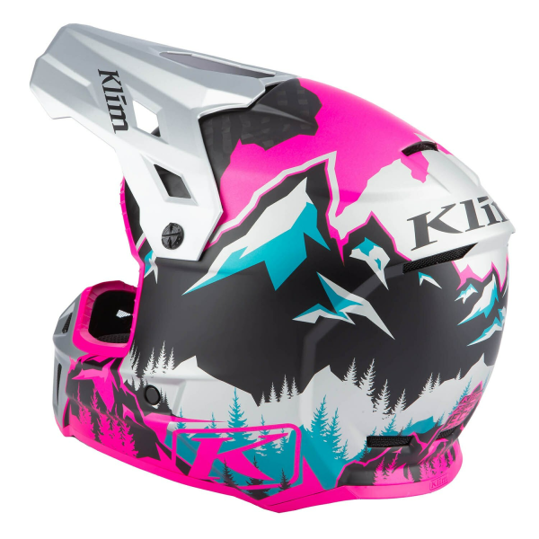 Klim F3 Carbon ECE Unruly fekete–fehér motoros sisak, 71, nordicamoto.ro