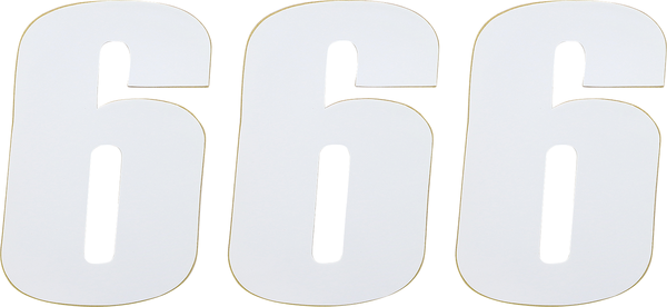Vinyl Race Numbers White, 2, nordicamoto.ro