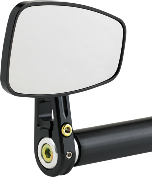 Cafe Style Bar End Mirror Anodized Black, 2, nordicamoto.ro