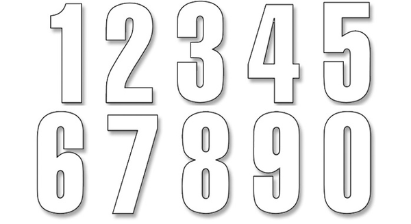 Number Kit White, 1, nordicamoto.ro