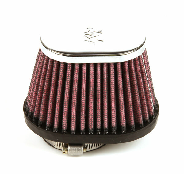 Clamp-on Air Filter Chrome, 3, nordicamoto.ro