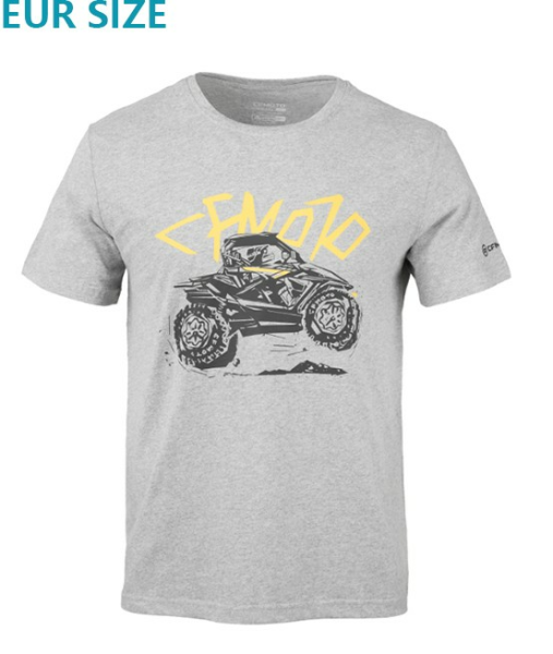 Tricou Casual Moto Cartoon Gri/Negru CFMOTO, 3, nordicamoto.ro