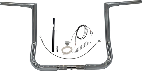 1-1/4(r) Ez Install Flat Top Handlebar Kit Silver, 2, nordicamoto.ro