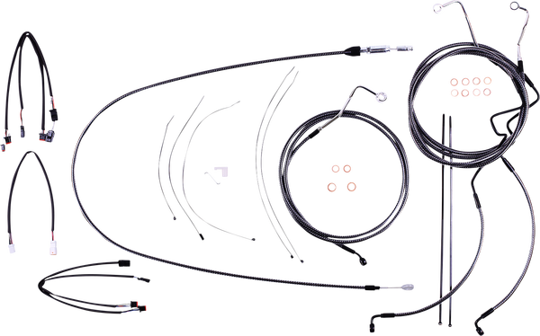 Karbonfibr Designer Handlebar Installation Kit Silver, 1, nordicamoto.ro
