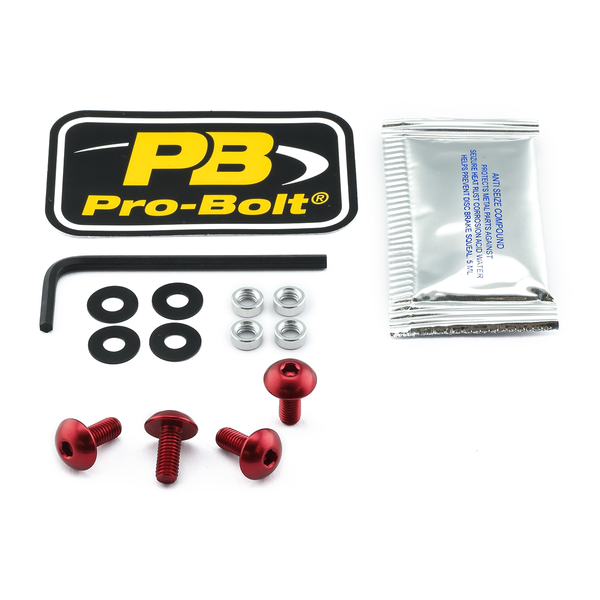 Screen Bolt Aluminium Red, 1, nordicamoto.ro